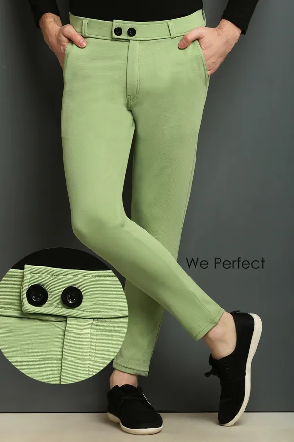 Green_Slim_Fit_Casual_Formal_Trousers_For_Men