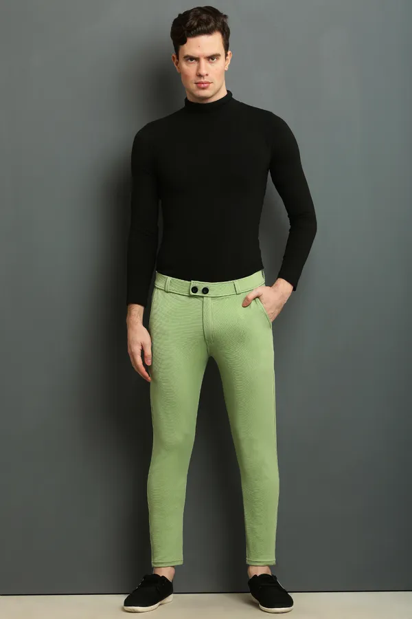 Green_Slim_Fit_Casual_Formal_Trousers_For_Men