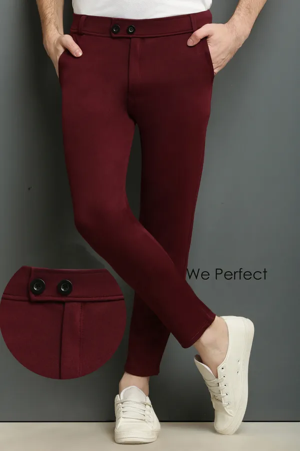Wine_Slim_Fit_Casual_Formal_Trousers_For_Men