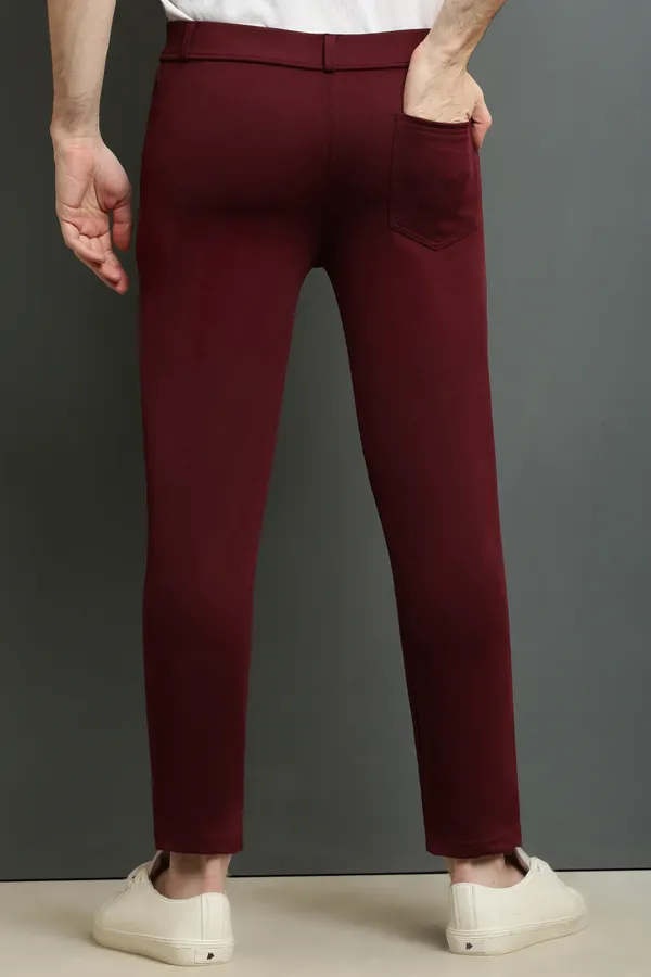 Wine_Slim_Fit_Casual_Formal_Trousers_For_Men