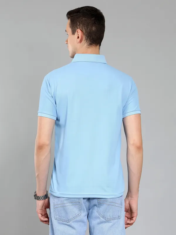 METRONAUT_Striped_Men_Polo_Neck_Pink,_Blue_T-Shirt
