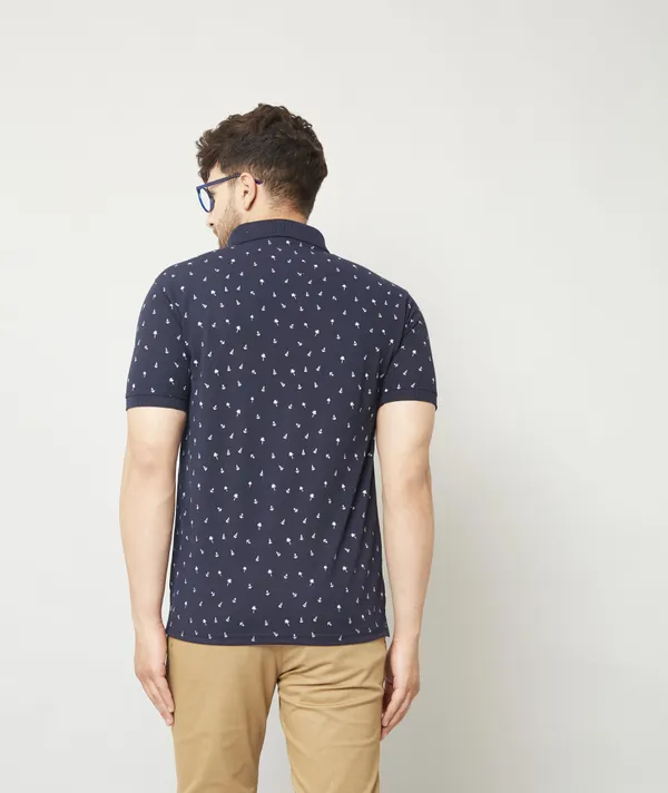 Printed_Men_Polo_Neck_Blue_T-Shirt