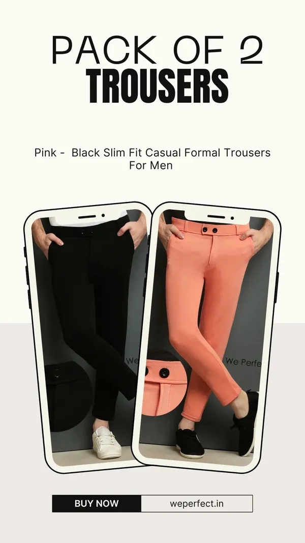 Pink-Black_Slim_Fit_Casual_Formal_Trousers_For_Men_(Pack_Of_2)