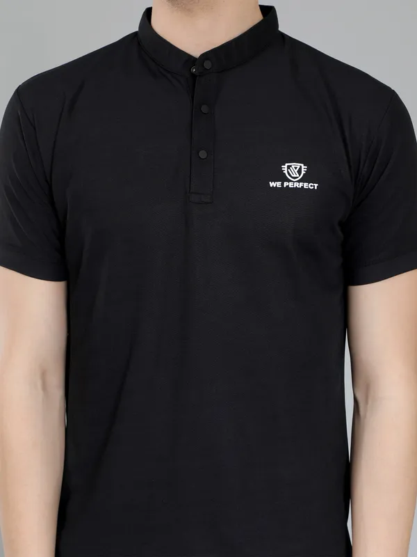 We_Perfect_Solid_Men_V_Neck_Black,_Pink_T-Shirt_-Pack_Of_2