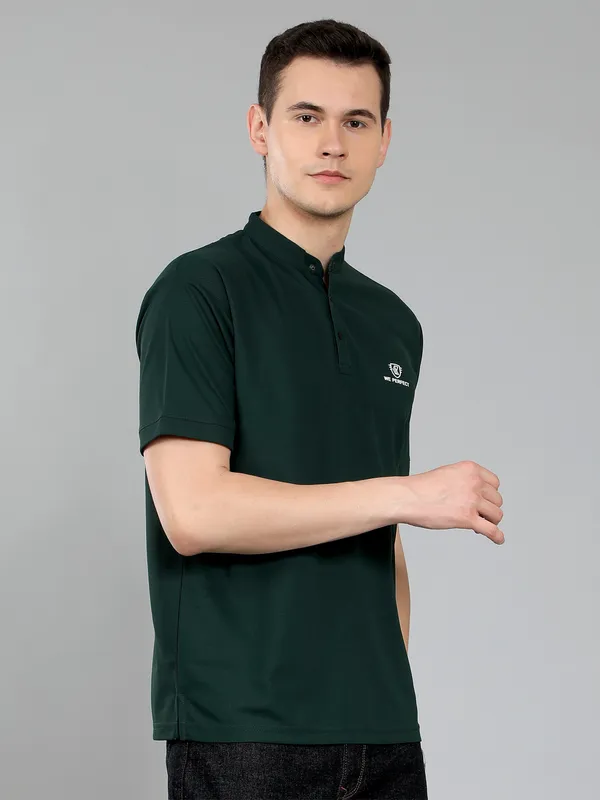 We_Perfect_Solid_Men_V_Neck_Green,_Pink_T-Shirt_-Pack_Of_2
