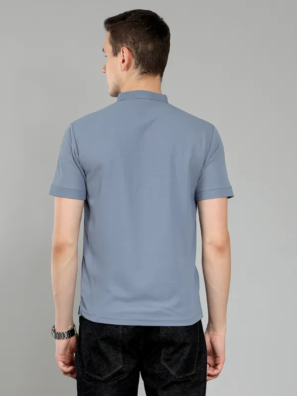 We_Perfect_Solid_Men_Polo_Neck_Grey_T-Shirt