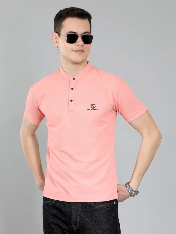 We_Perfect_Solid_Men_V_Neck_Blue,_Pink_T-Shirt_-Pack_Of_2