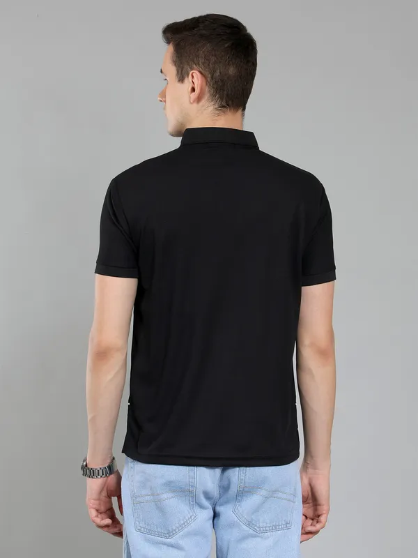 We_Perfect_Typography_Men_Polo_Neck_Black_T-Shirt