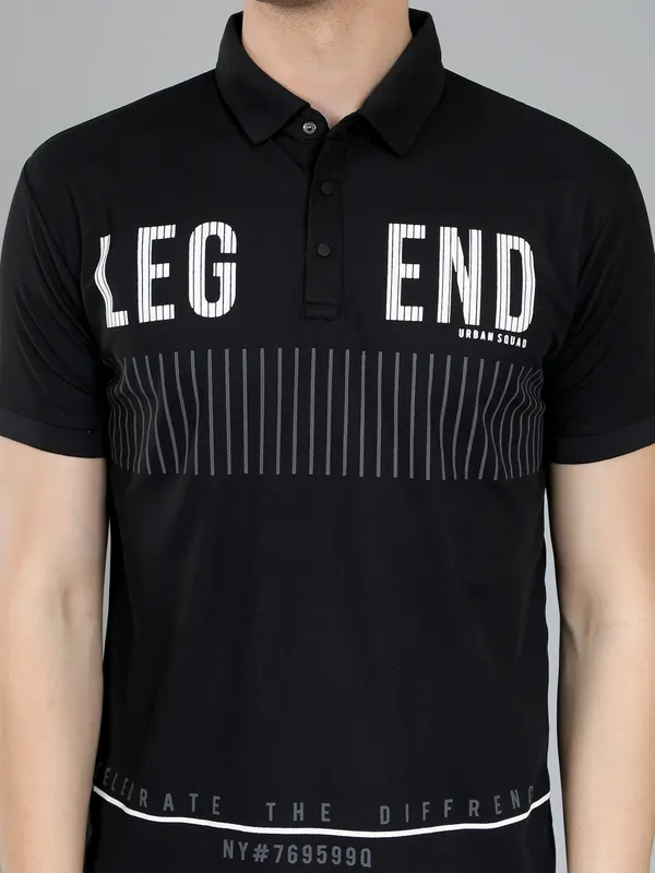 We_Perfect_Typography_Men_Polo_Neck_Black_T-Shirt