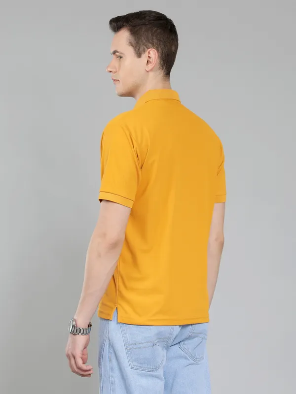 We_Perfect_Typography_Men_Polo_Neck_Yellow_T-Shirt
