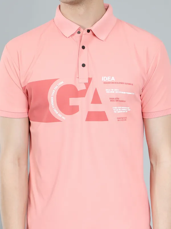 We_Perfect_Typography_Men_Polo_Neck_Pink_T-Shirt