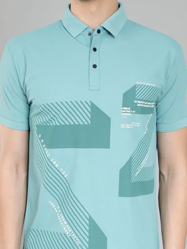 We_Perfect_Typography_Men_Polo_Neck_Blue_T-Shirt