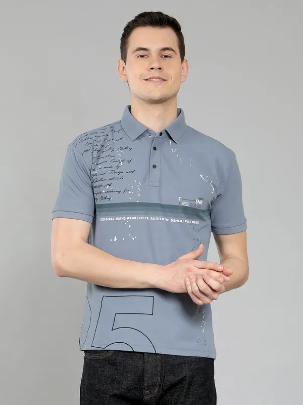 We_Perfect_Typography_Men_Polo_Neck_Grey_T-Shirt