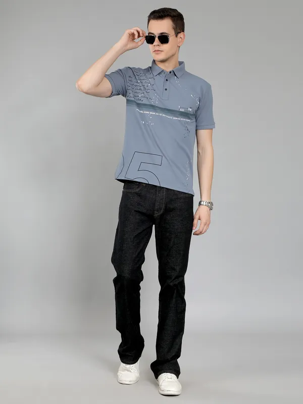 We_Perfect_Typography_Men_Polo_Neck_Grey_T-Shirt