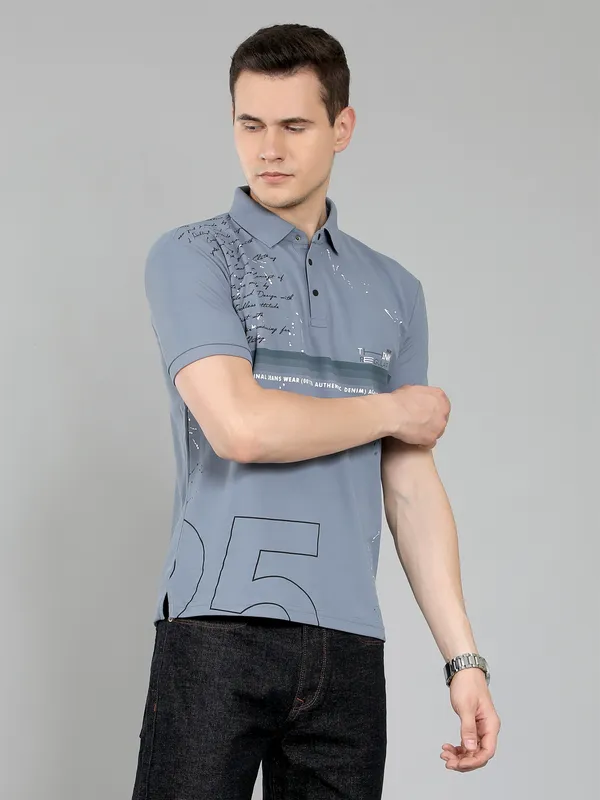 We_Perfect_Typography_Men_Polo_Neck_Grey_T-Shirt