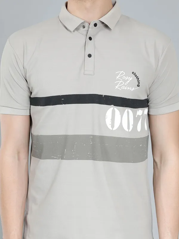 We_Perfect_Typography_Men_Polo_Neck_Grey_T-Shirt