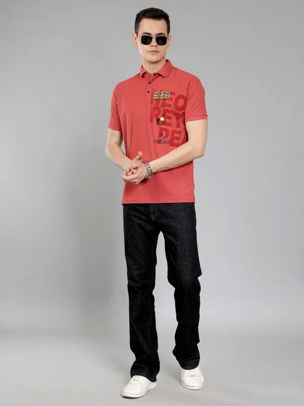 We_Perfect_Typography_Men_Polo_Neck_Red_T-Shirt