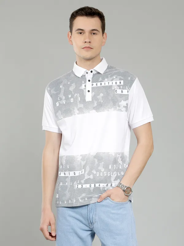 We_Perfect_Typography_Men_Polo_Neck_White_T-Shirt