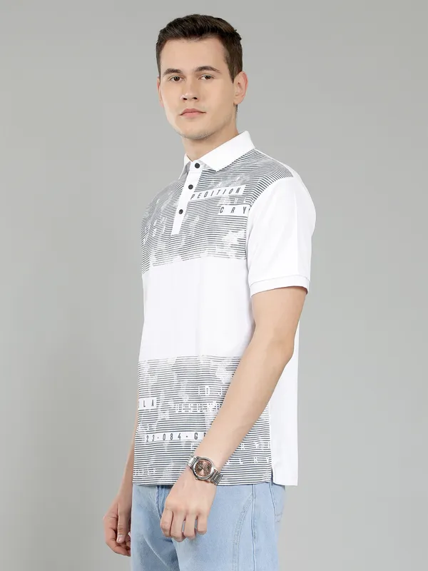 We_Perfect_Typography_Men_Polo_Neck_White_T-Shirt