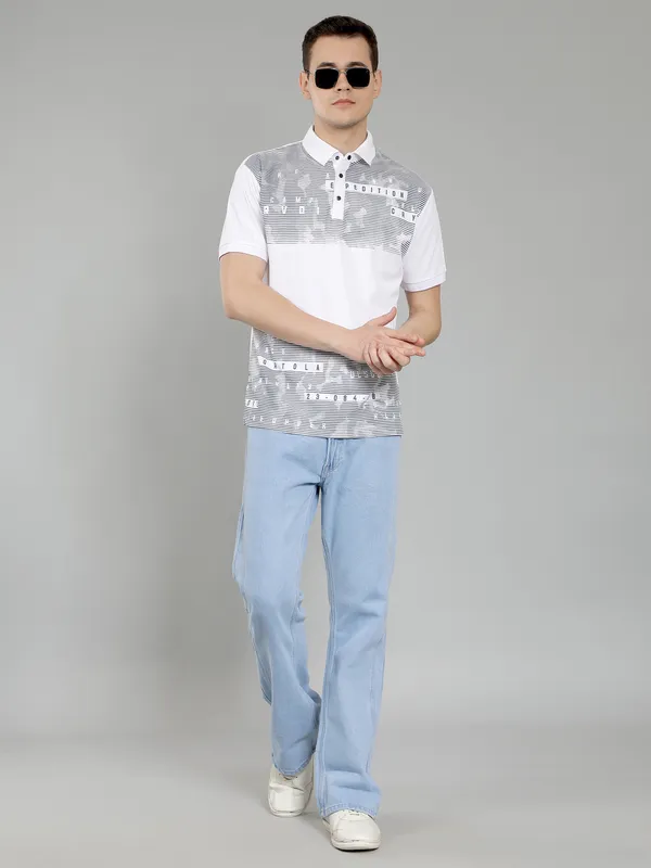 We_Perfect_Typography_Men_Polo_Neck_White_T-Shirt