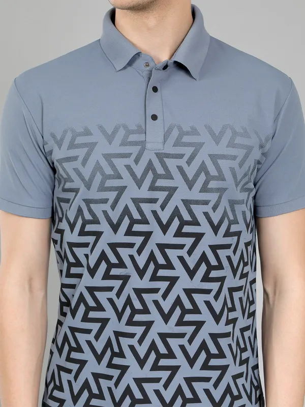 We_Perfect_Typography_Men_Polo_Neck_Grey_T-Shirt
