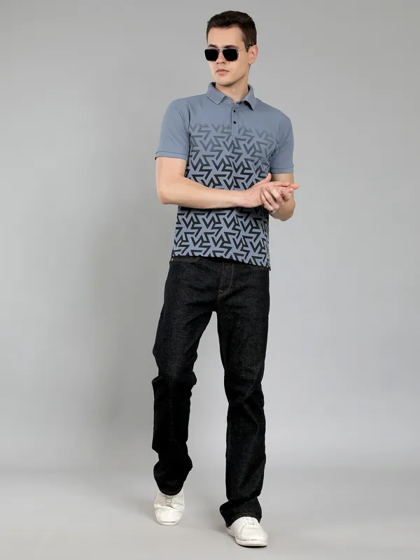 We_Perfect_Typography_Men_Polo_Neck_Grey_T-Shirt