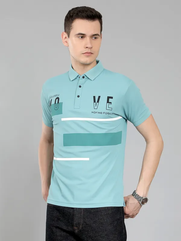 We_Perfect_Typography_Men_Polo_Neck_Blue_T-Shirt