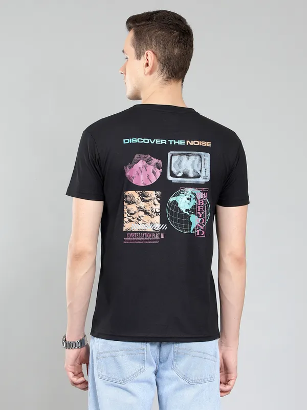 We_Perfect_Printed_Men_Round_Neck_Black_T-Shirt