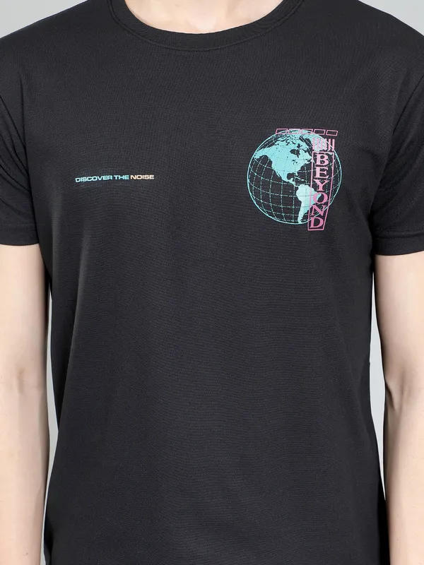 We_Perfect_Printed_Men_Round_Neck_Black_T-Shirt