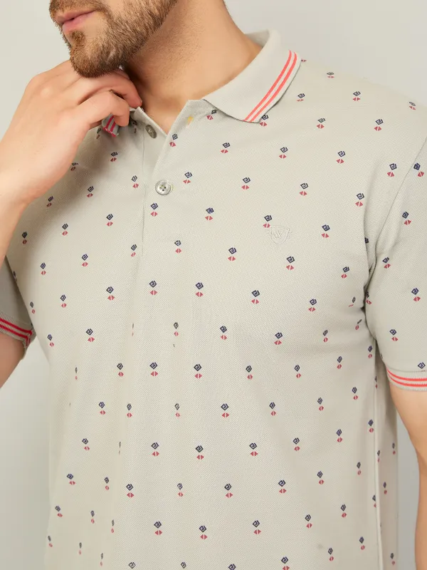 We_Perfect_Printed_Men_Polo_Neck_Grey_T-Shirt