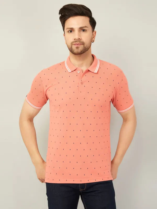 We_Perfect_Printed_Men_Polo_Neck_Pink_T-Shirt