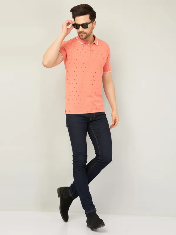 We_Perfect_Printed_Men_Polo_Neck_Pink_T-Shirt