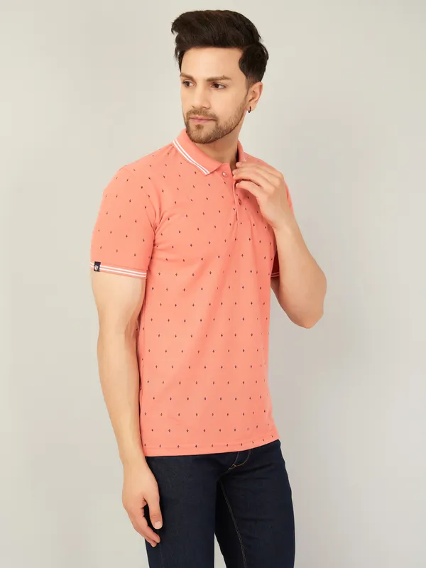We_Perfect_Printed_Men_Polo_Neck_Pink_T-Shirt