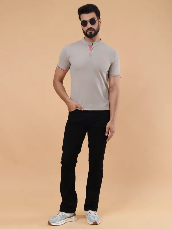 We_Perfect_Printed_Men_Polo_Neck_Grey_T-Shirt