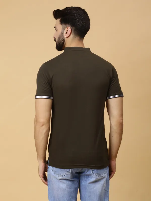We_Perfect_Printed_Men_Polo_Neck_Green_T-Shirt