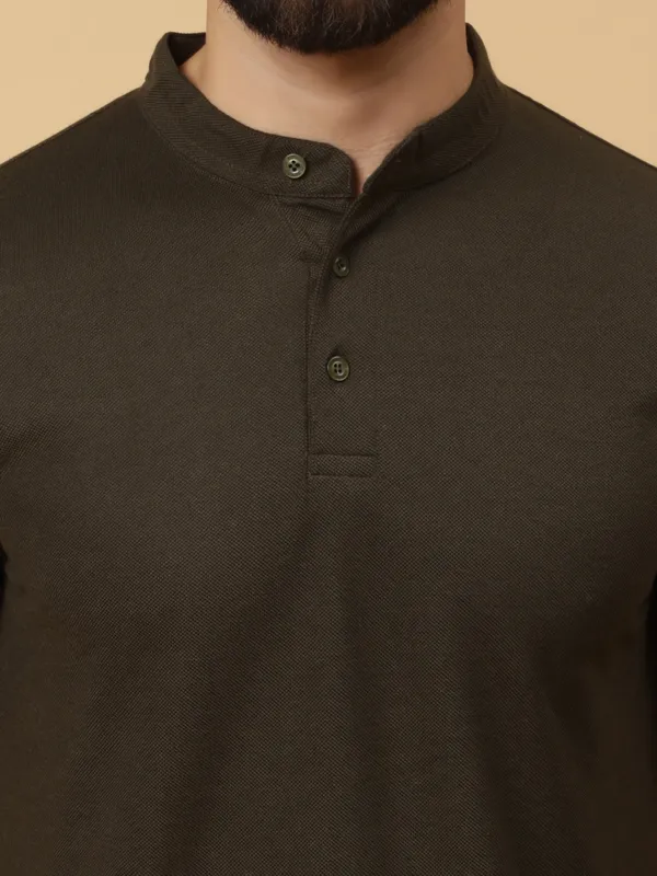 We_Perfect_Printed_Men_Polo_Neck_Green_T-Shirt