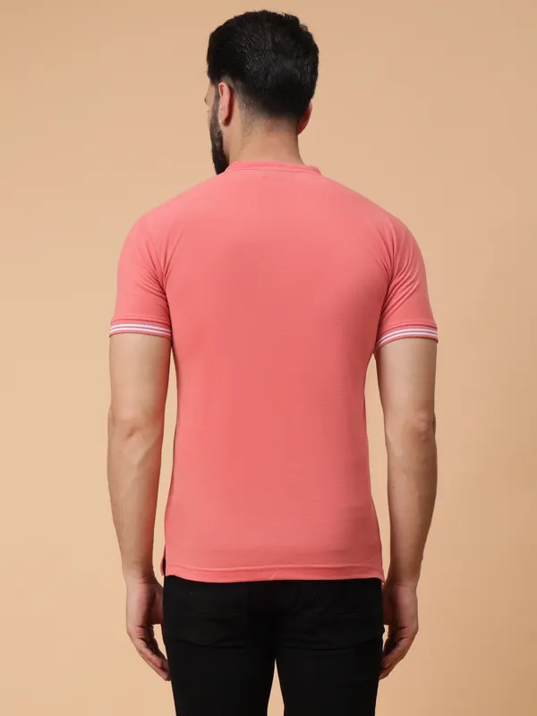 We_Perfect_Printed_Men_Polo_Neck_Pink_T-Shirt