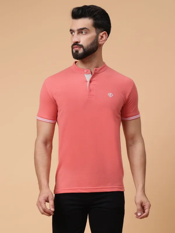 We_Perfect_Printed_Men_Polo_Neck_Pink_T-Shirt