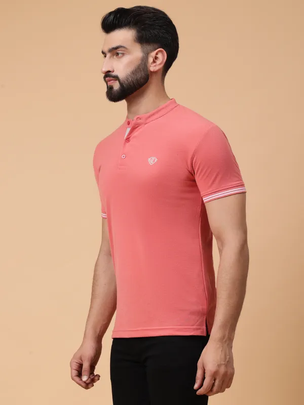 We_Perfect_Printed_Men_Polo_Neck_Pink_T-Shirt
