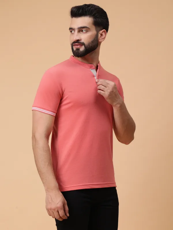 We_Perfect_Printed_Men_Polo_Neck_Pink_T-Shirt