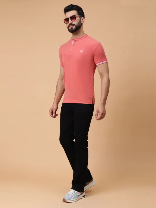 We_Perfect_Printed_Men_Polo_Neck_Pink_T-Shirt