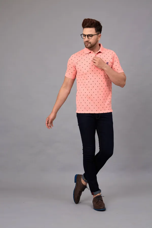 Printed_Men_Polo_Neck_Pink_T-Shirt