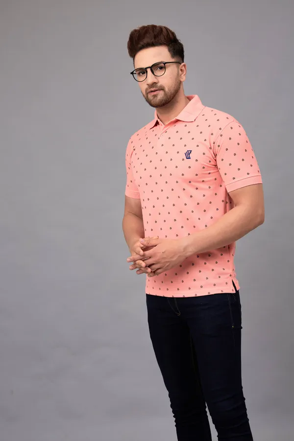 Printed_Men_Polo_Neck_Pink_T-Shirt