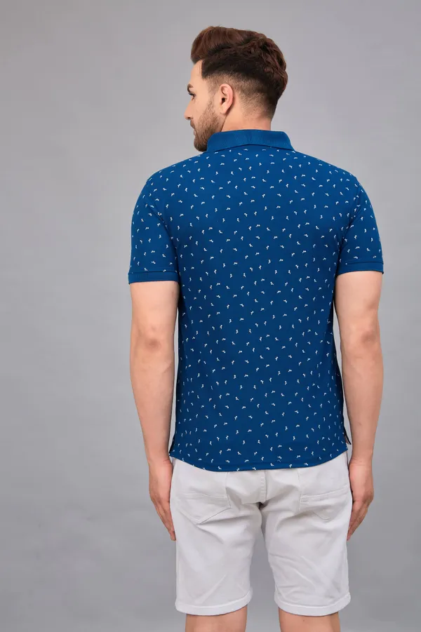 Printed_Men_Polo_Neck_Blue_T-Shirt