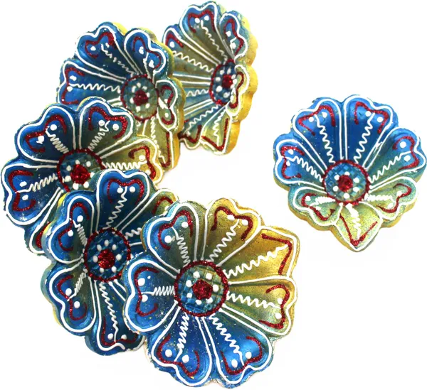 Pack_Of_12_Blue_Terracotta_Diya_Set