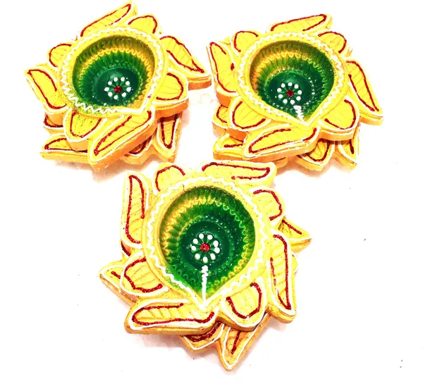 Pack_Of_12_Green_Terracotta_Diya_Set