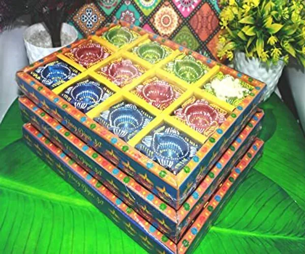 Pack_Of_12_Multicolor_Earthenware_&_Terracotta_Diya_Set
