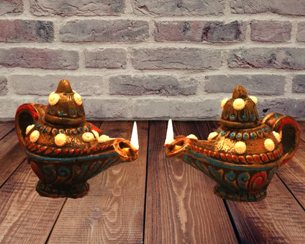 Pack_Of_2_Brown_Earthenware_&_Terracotta_Diya_Set