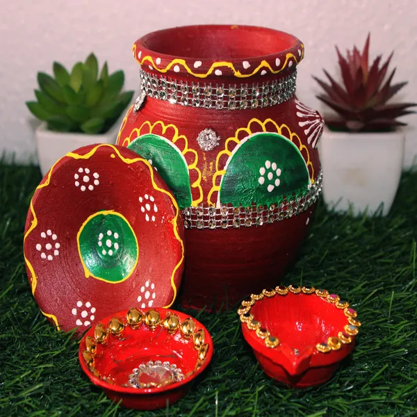 Pack_Of_3_Multicolor_Earthenware_Pooja_Thali_Set_|_(12_*_11_cm)