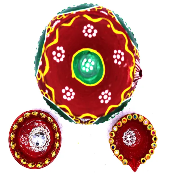Pack_Of_3_Multicolor_Earthenware_Pooja_Thali_Set